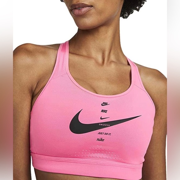 Nike Impact Strappy Women's Sports Bra Non-Padded High-Support - Pink💕 - Picture 1 of 9